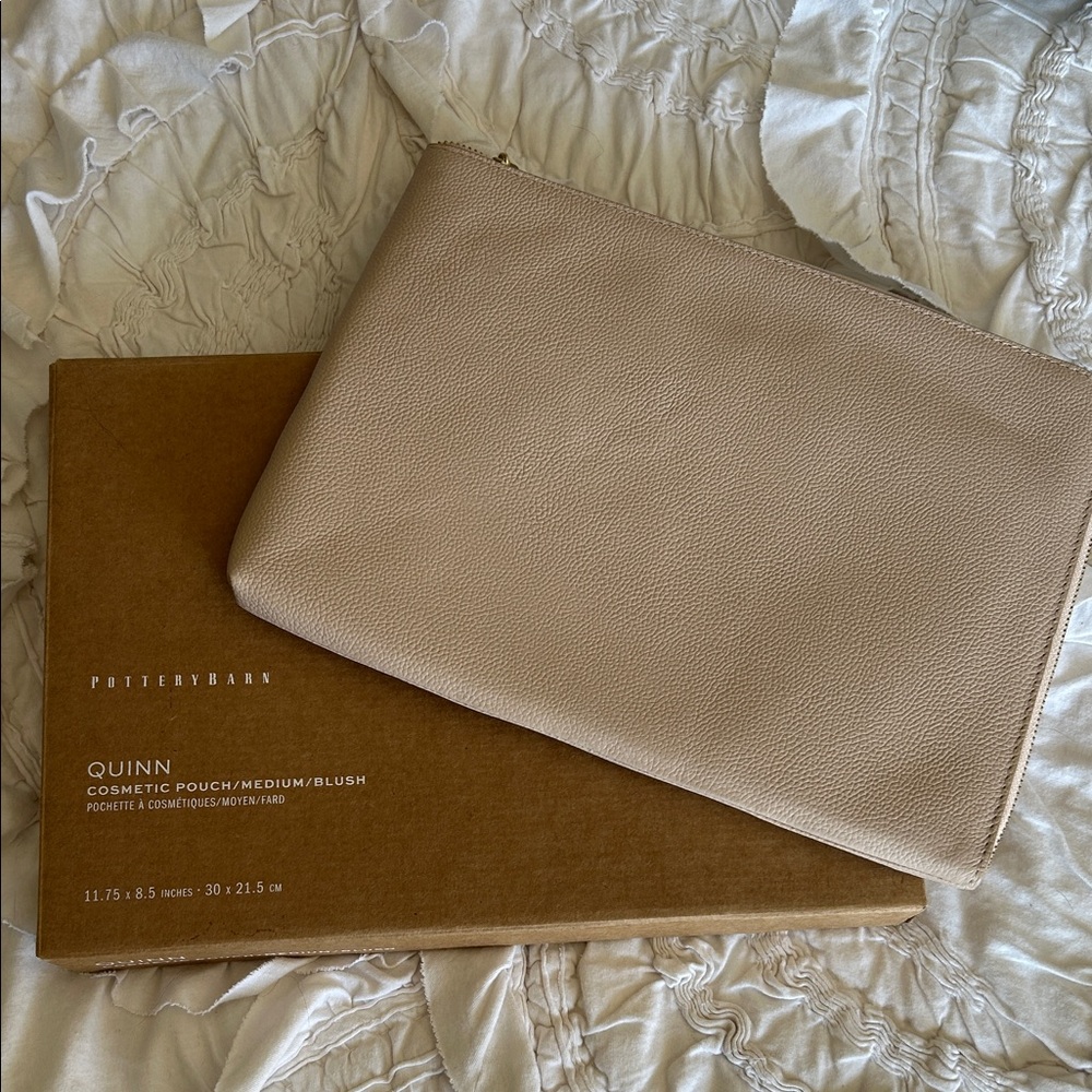 Pottery Barn Blush Cosmetic Pouch